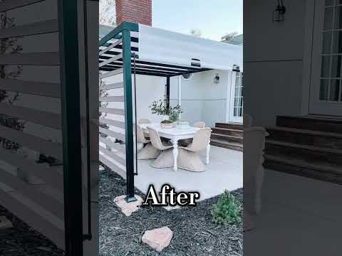 SUNJOY 10x12 Steel Pergola Kit with White Adjustable Canopy.