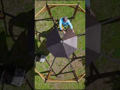 SUNJOY 13x13 Octagon Wooden Gazebo with Ceiling Hook - Brown.