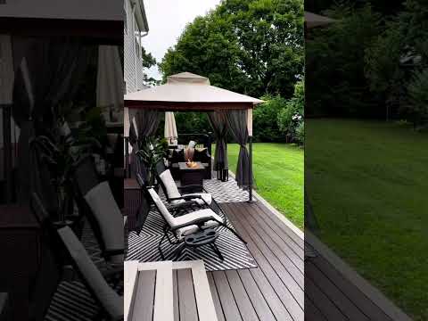 SUNJOY 9x9 Soft Top Garden Gazebo with Mosquito Netting - Light Gray & Black