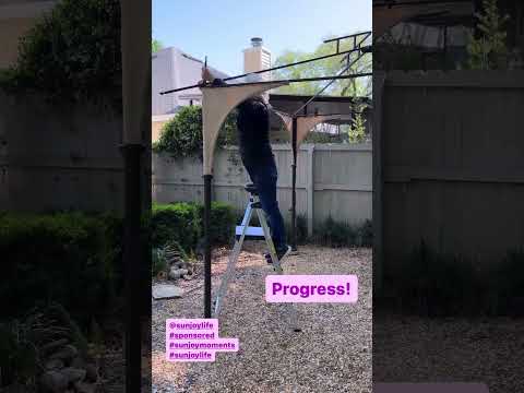 SUNJOY Soft Top Gazebo 9x9 Steel Frame 2-Tier Gazebo with Netting - Gray