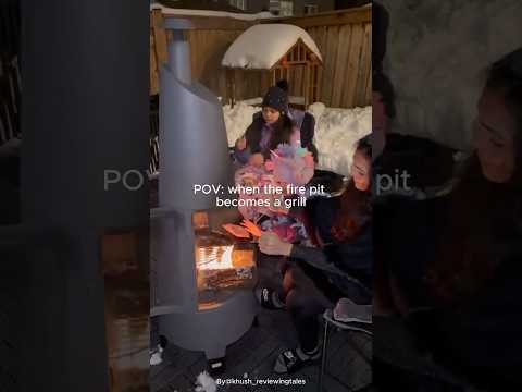 Customer Case of SUNJOY 57 Inch 2-in-1 Chiminea Fire Pit & Grill with Removable Grill Mesh, Chimney and PVC Cover