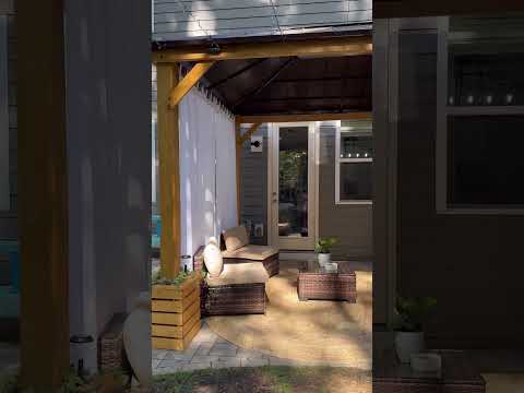 SUNJOY Hard Top Gazebo, 11 x 11 Wooden Gazebo, Cedar Framed Gazebo with Steel Hip Roof and Polycarbonate Skylight