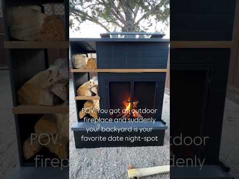 SUNJOY 42 Inch Wood Burning Fireplace with Chimney & Log Holders