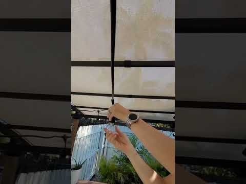 SUNJOY Outdoor Patio 9x13 Modern Tan Metal Arched Pergola Kit with Bar Shelf