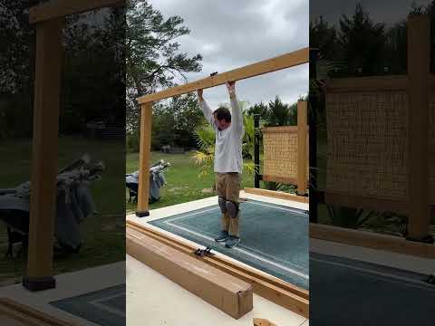 Sunjoy Outdoor Patio 13x15 2-Tier Wooden Frame Backyard Hardtop Gazebo with Ceiling Hook.