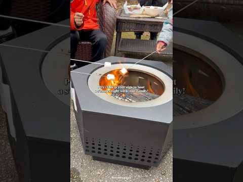 Customer Show of SUNJOY 28 Inch Hexagon Stainless Steel Smokeless Fire Pit with PVC Cover and Poker - Dot Pattern