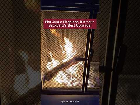 SUNJOY 42 Inch Wood Burning Fireplace with Chimney & Log Holders