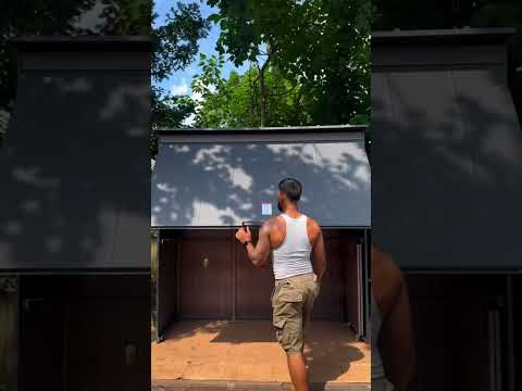 Product show of SUNJOY 7x3 Outdoor Kitchen Grill Station with Overhead Lift-Up Door & Folding Sliding Doors(Shed Only)