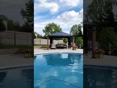 SUNJOY Outdoor Patio 12' x 14' Solar Powered Backyard Hardtop Wooden Gazebo with LED Light and Bluetooth Sound