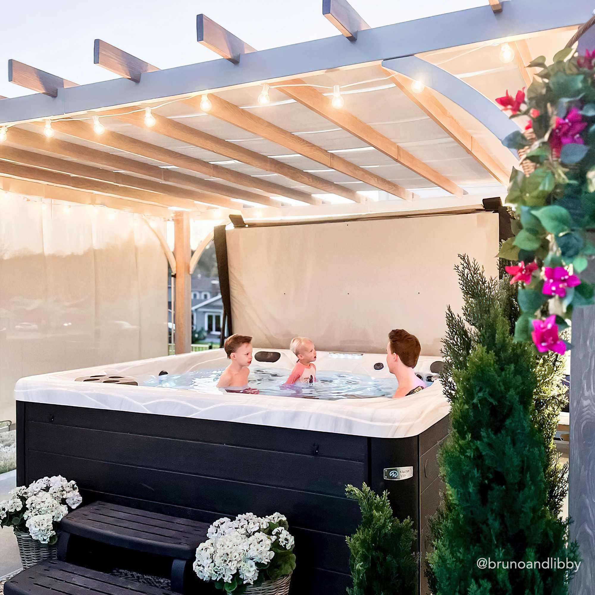 SUNJOY Outdoor Patio 12x14 Modern Metal Pergola Kit with Light Grey Adjustable Canopy