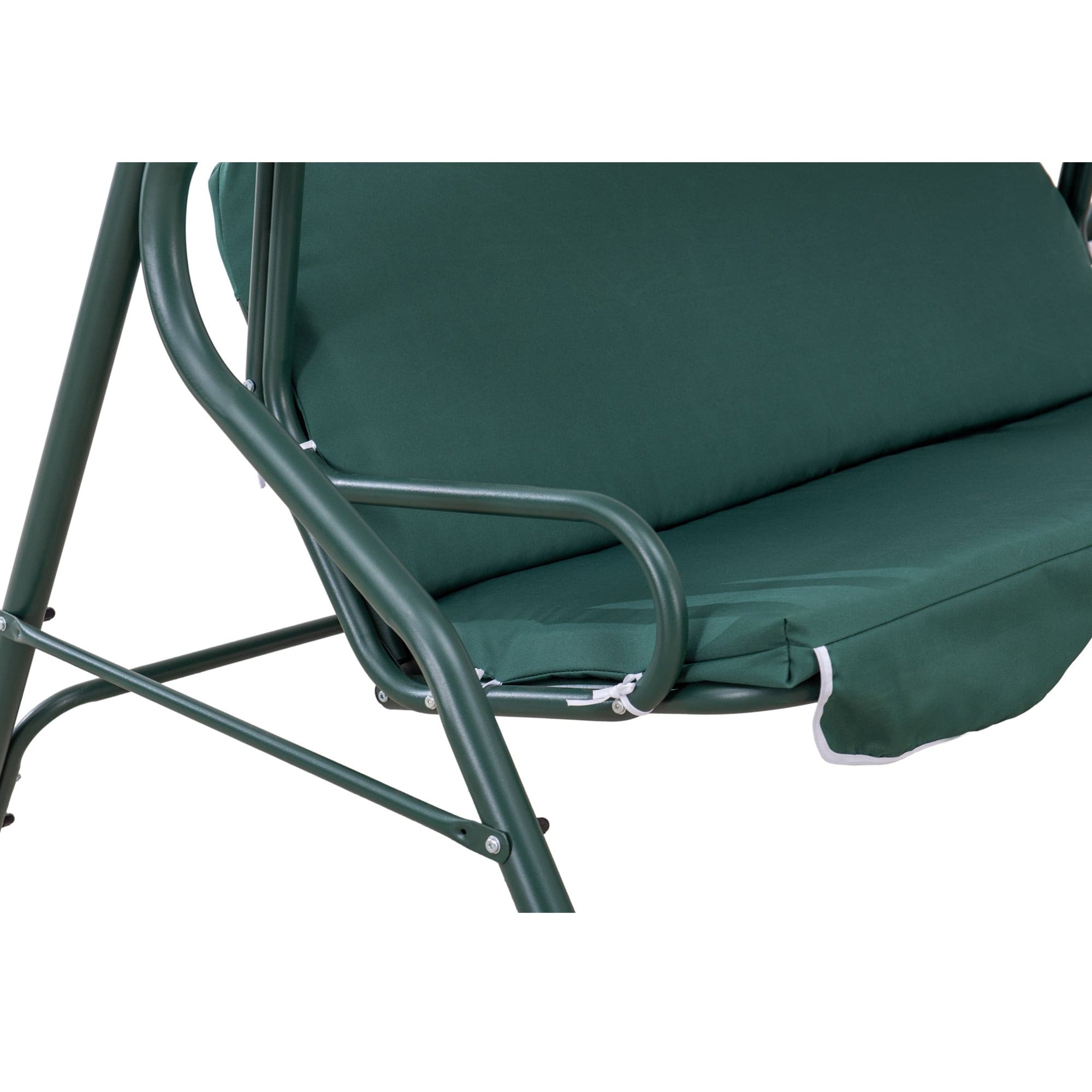 Sunjoy 2-Seat Steel Patio Swing Chair with Tilt Canopy.