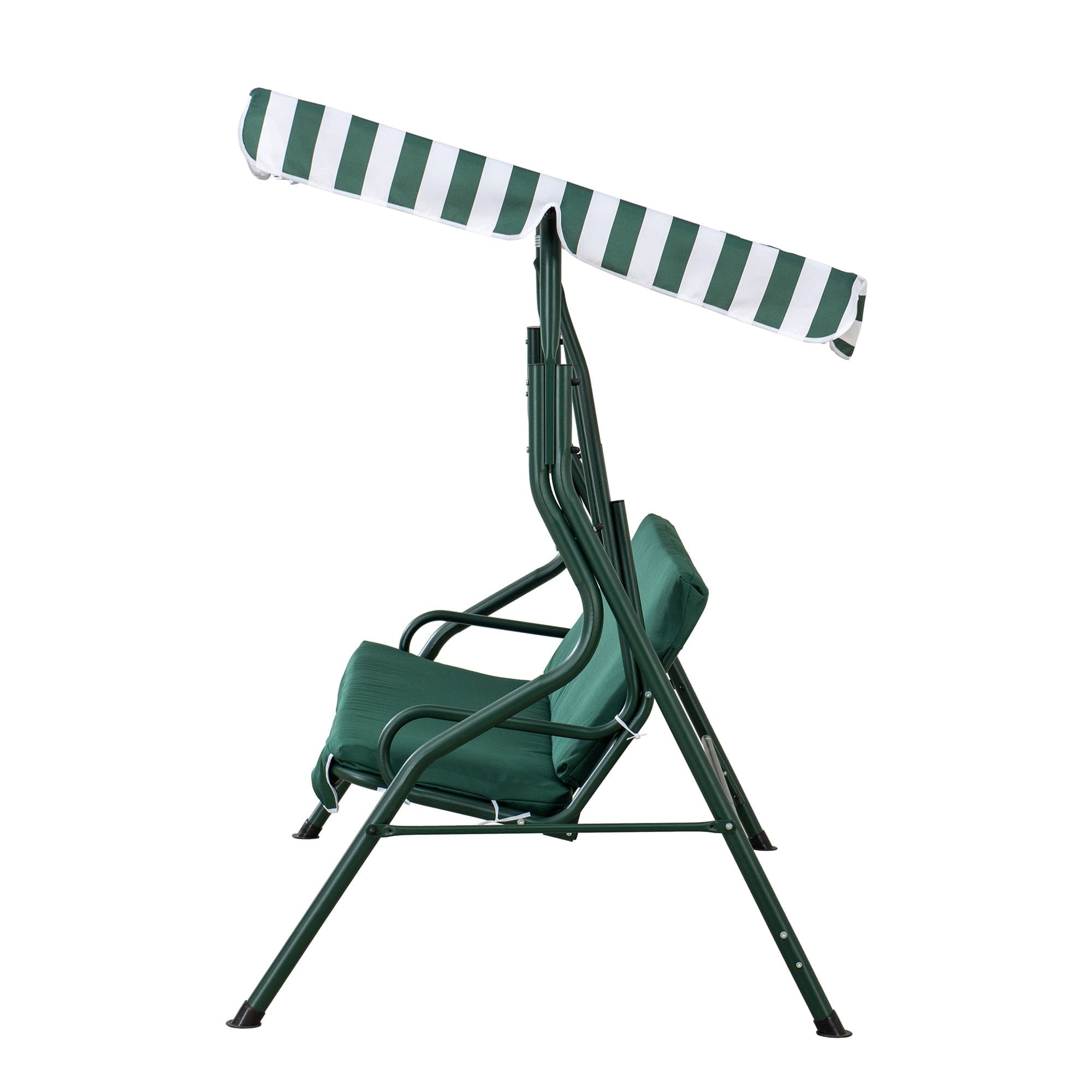 SUNJOY 2-Seat Steel Patio Swing Chair with Tilt Canopy