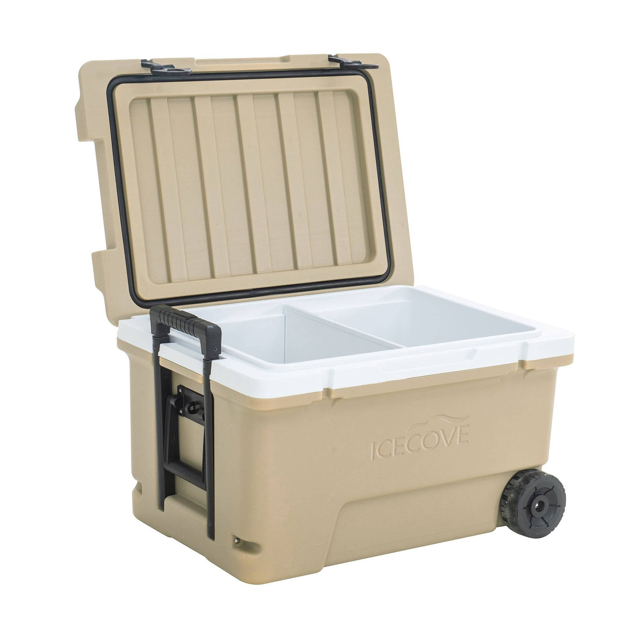 SUNJOY 60-Quart Best Large Beach Ice Cooler with Wheels and Handle