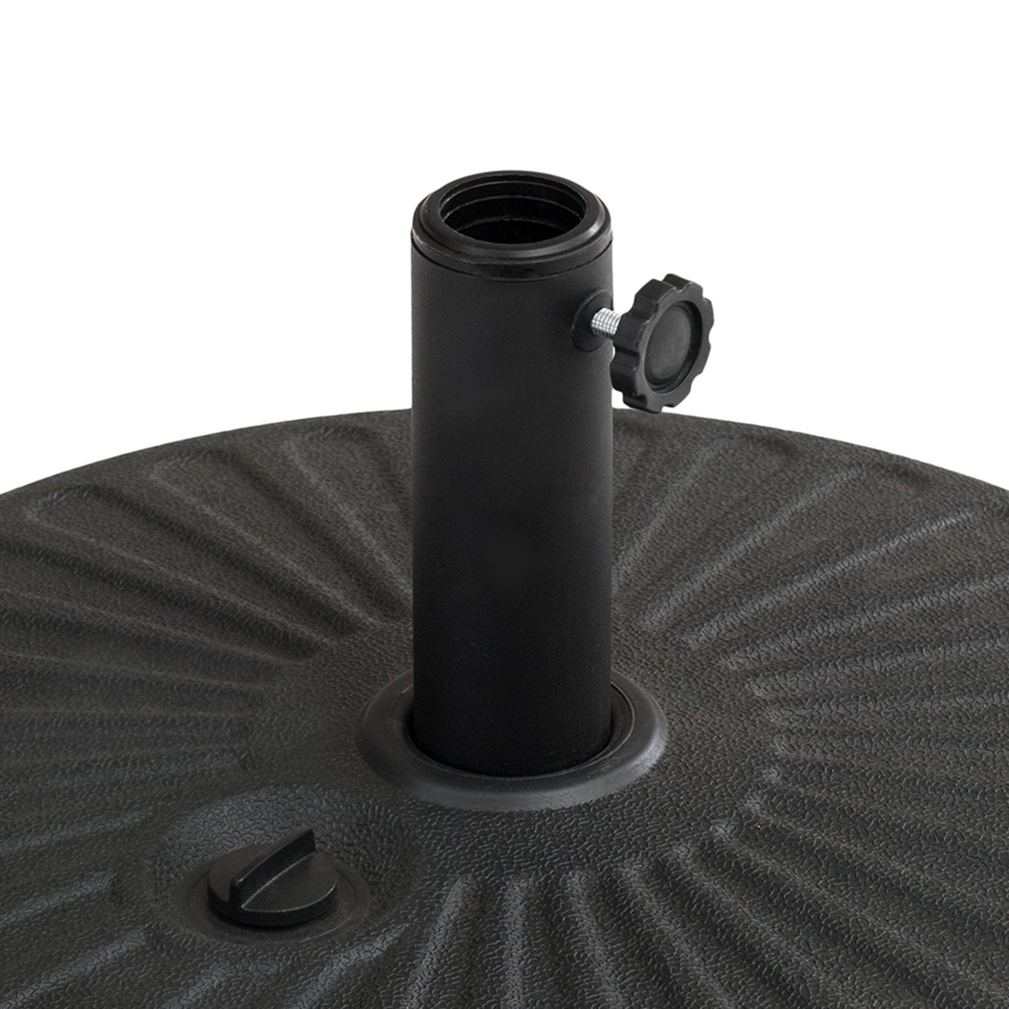 SUNJOY Universal Black Water & Sand Inject Spoke Texture Patio Umbrella Base