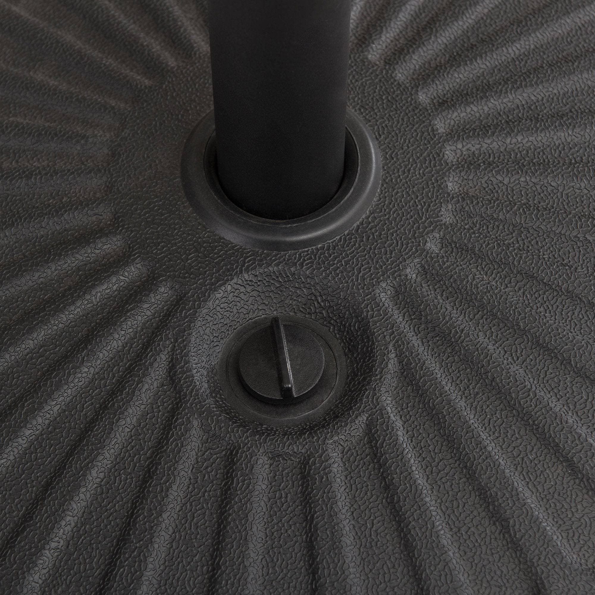 SUNJOY Universal Black Water & Sand Inject Spoke Texture Patio Umbrella Base