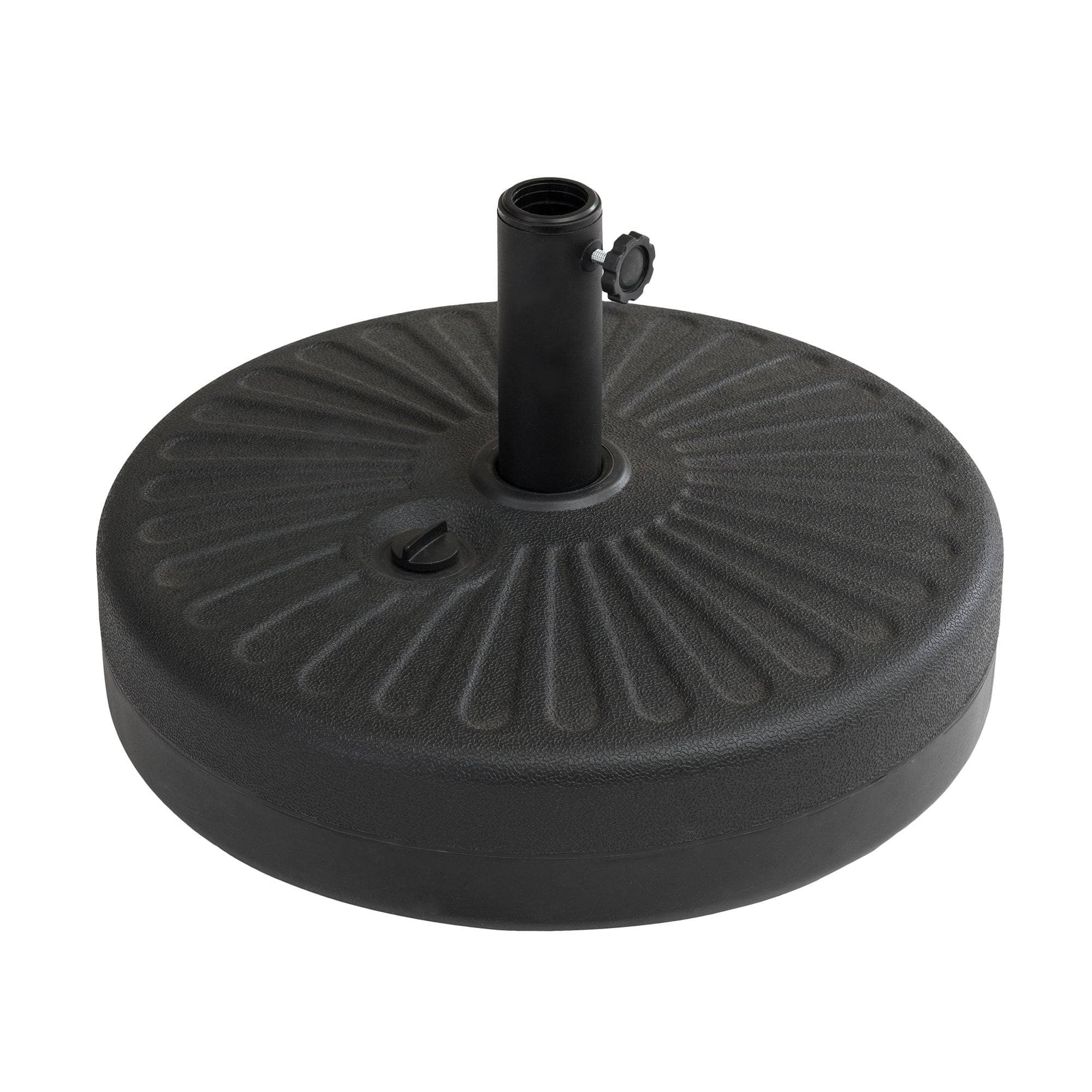 SUNJOY Universal Black Water & Sand Inject Spoke Texture Patio Umbrella Base