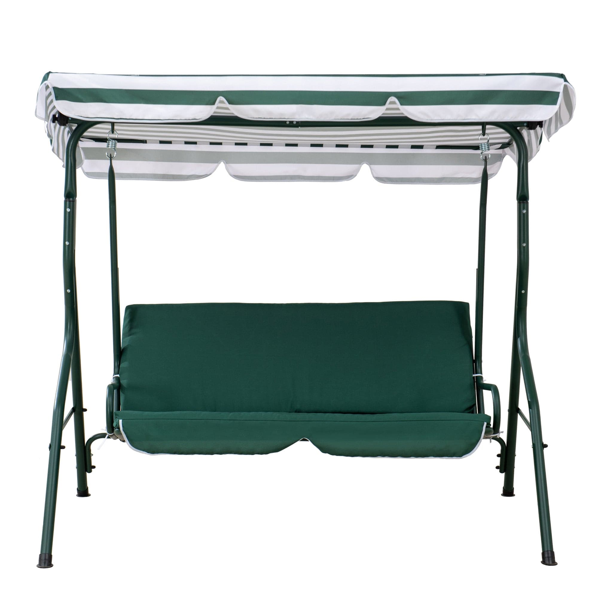 Sunjoy 2-Seat Steel Patio Swing Chair with Tilt Canopy.