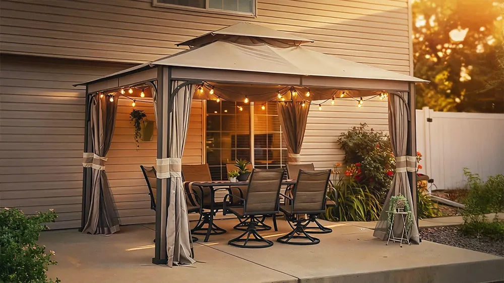 Easy Ways to Upgrade Your Gazebo for Comfort, Privacy & Ambience