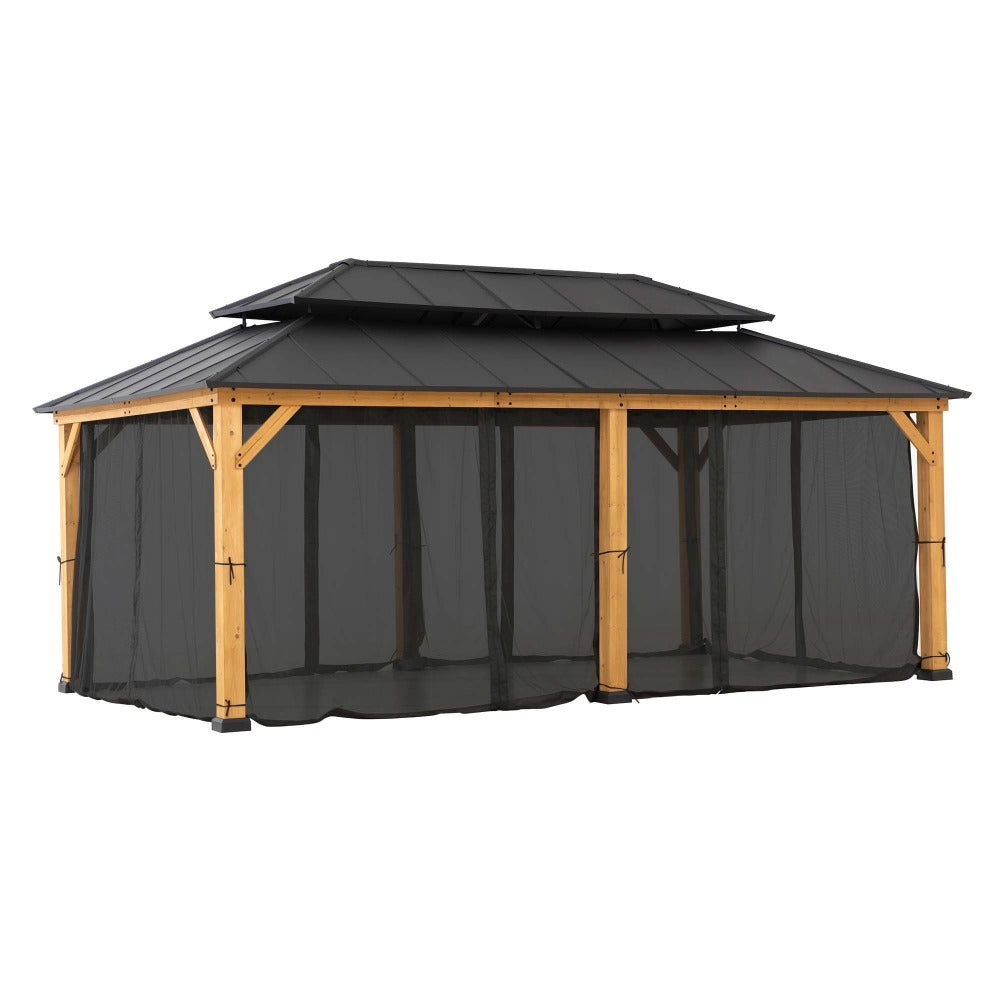 Sunjoy Replacement Universal Mosquito Netting for 12¡Á20 ft. Wood-Framed Gazebos.