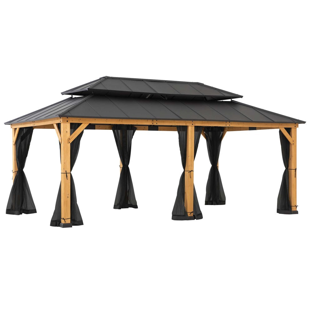Sunjoy Replacement Universal Mosquito Netting for 12¡Á20 ft. Wood-Framed Gazebos.
