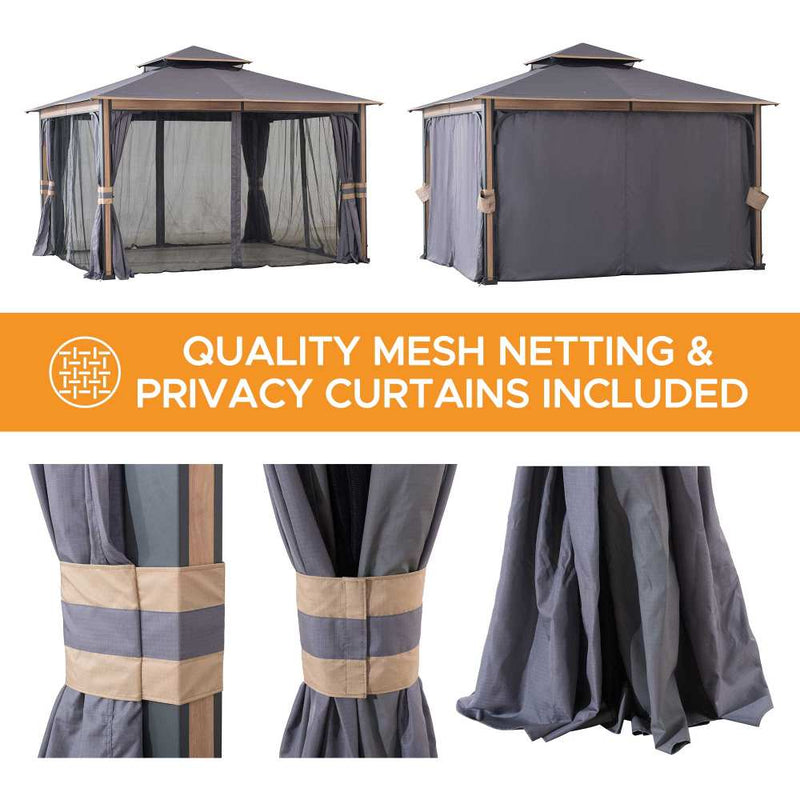 Sunjoy Outdoor Patio Canopy Gazebo Backyard Metal Gazebo Kits for Sale