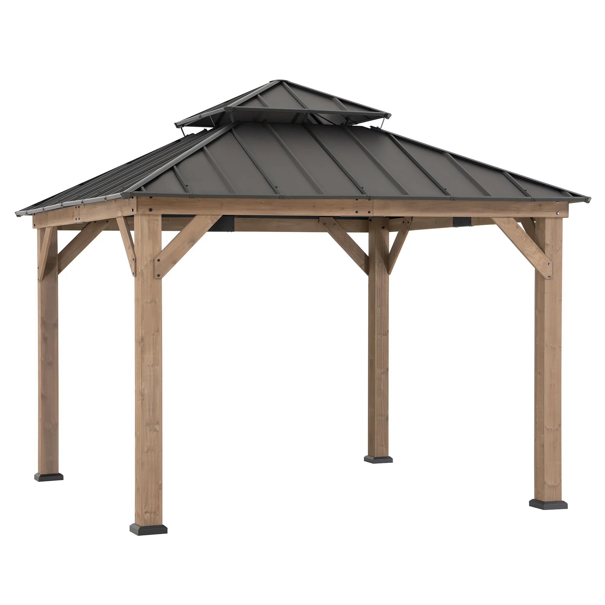 Hampton Double-Roof Cedar Gazebo, 11x11