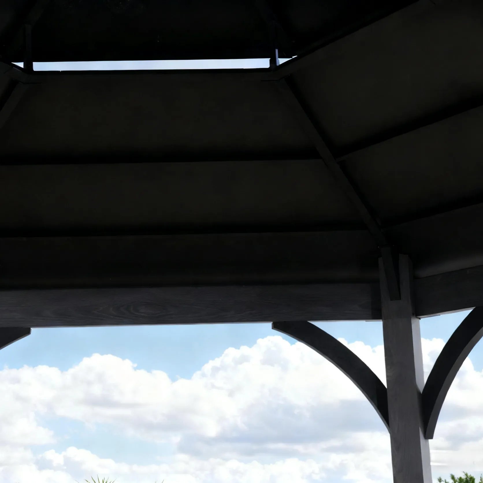 SUNJOY Ashland Hexagon Gazebo | 15x18 Outdoor Hardtop Gazebo