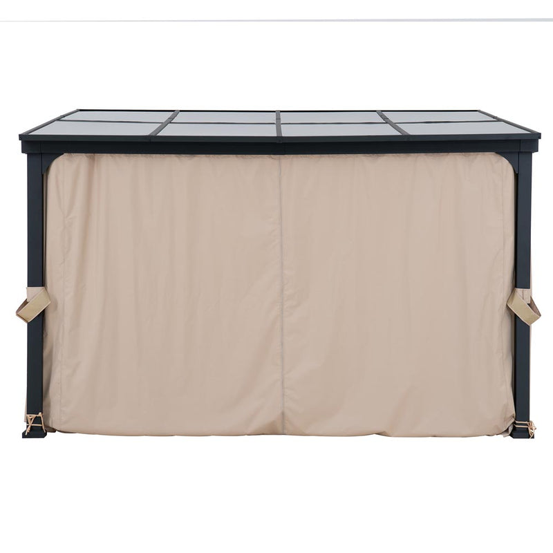 Sunjoy 10x 12 Mounted Gazebo| Lean to Pavilion |10x 12 Lean to Gazebo