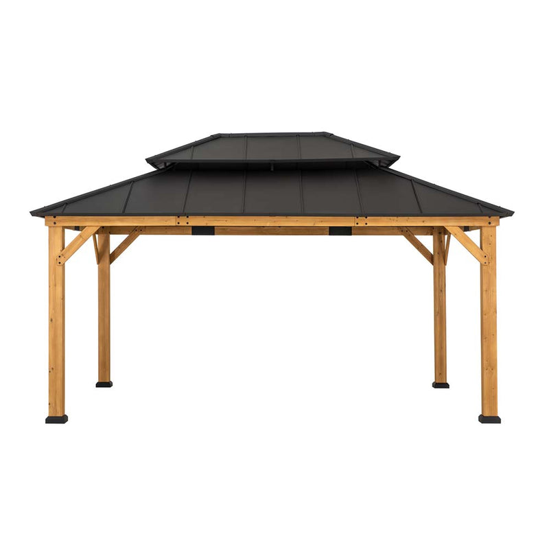 Sunjoy Outdoor Gazebo | Steel Roof Gazebo | 12x16 Hardtop Gazebo
