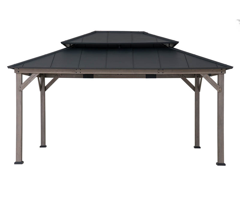 Sunjoy Outdoor Gazebo | Steel Roof Gazebo | 12x16 Hardtop Gazebo