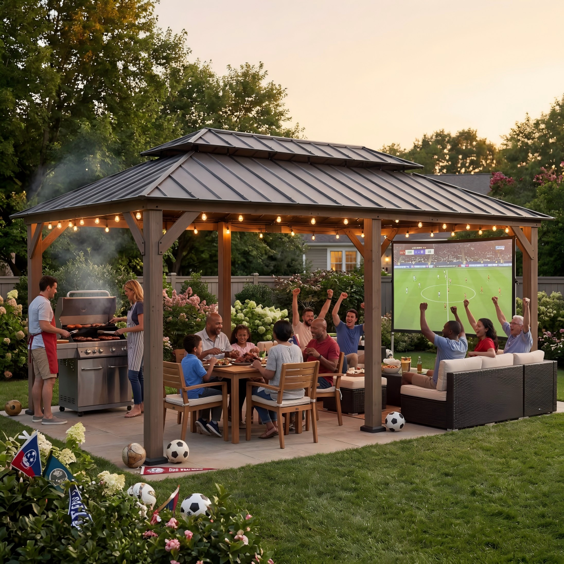 Backyard Inspiration Hardtop Gazebo
