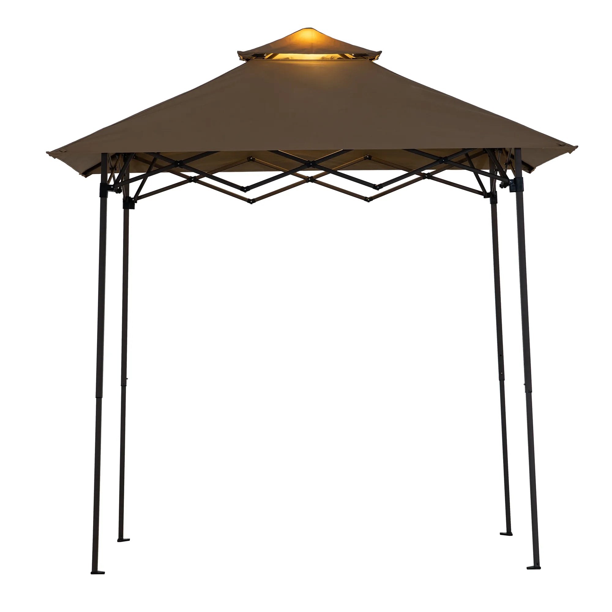 Nomad Extra-Tall Pop-Up Grill Gazebo, Height Adjustable - Brown, 8x5