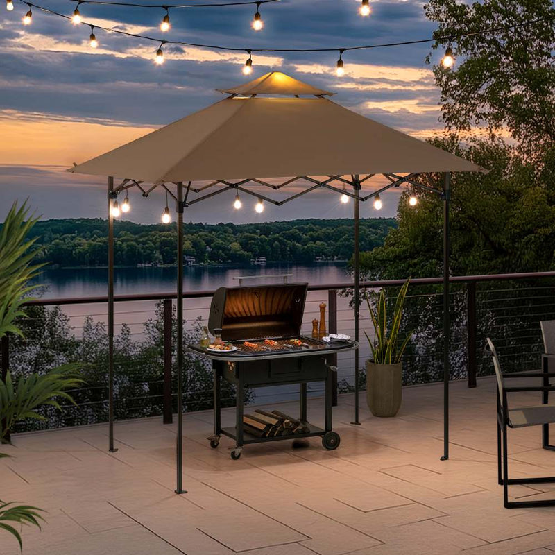 5x8 Pop Up Grill Gazebo Perfect for BBQs & Outdoor Events - SUNJOY