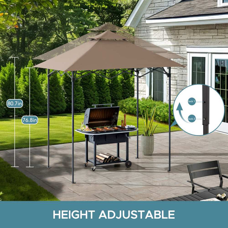 5x8 Pop Up Grill Gazebo Perfect for BBQs & Outdoor Events - SUNJOY