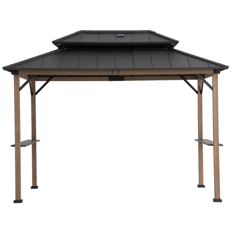 Sunjoy Outdoor Grill Gazebo | 8 x 12 Gazebo | Solar Powered Gazebo