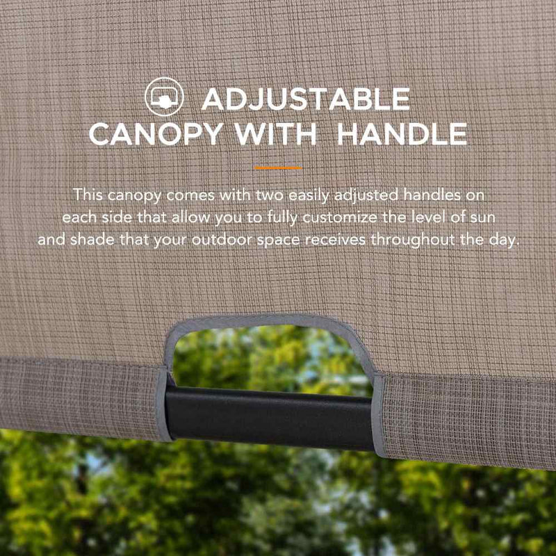Sunjoy Modern Metal Patio 11x11 Pergola Kit with Canopy Roof for Shade