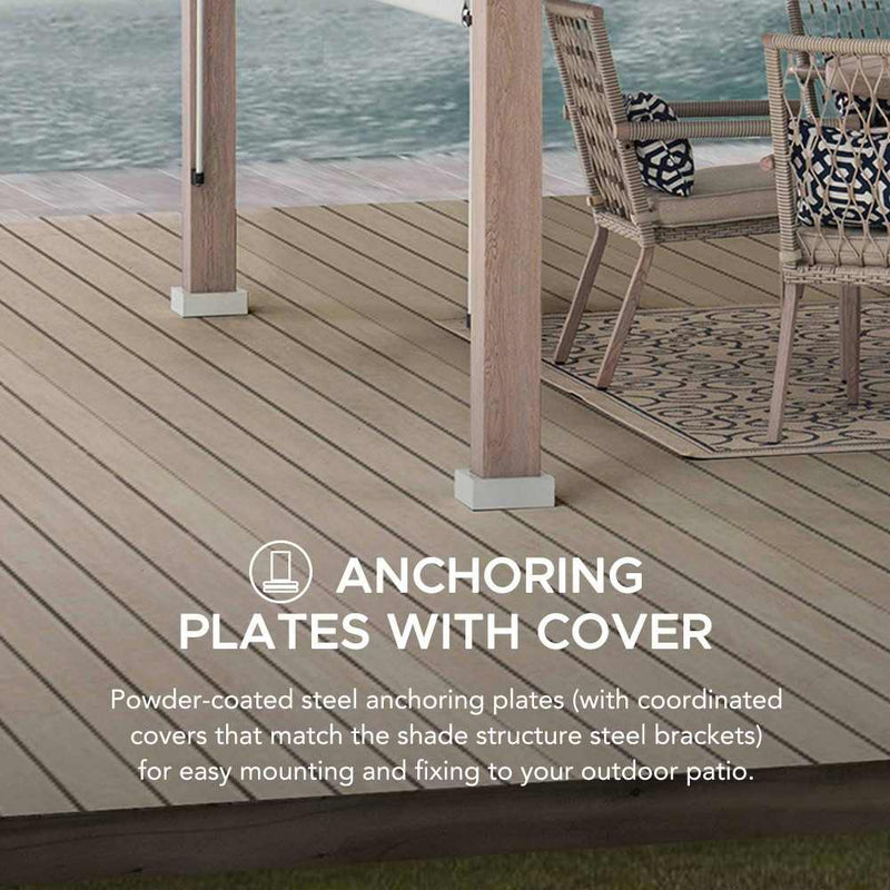 SummerCove Modern Patio 12x14 Pergola Kits with Canopy for Backyard, Deck DIY