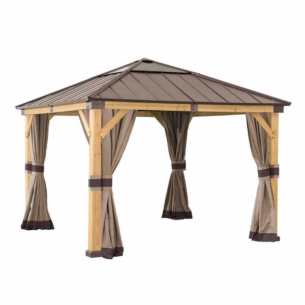 SUNJOY Replacement Curtains for 9 ft. ¡Á 9 ft. Wood-Framed Gazebos.