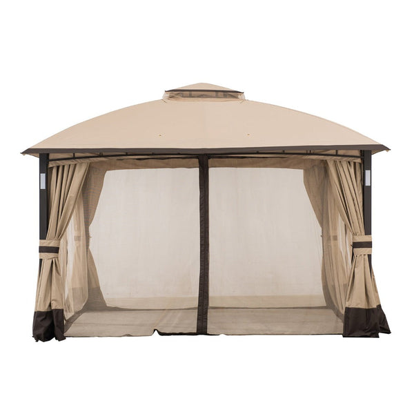 SUNJOY Light Tan Replacement Netting For Moorehead Steel Patio Gazebo (11X13 Ft) A101011500 Sold At Sunjoy.