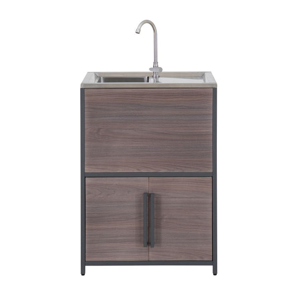 SUNJOY Fleetwood Outdoor Grill Kitchen with Outdoor Kitchen Cabinets, Shelves, and Sink Options - Outdoor Kitchen Sink