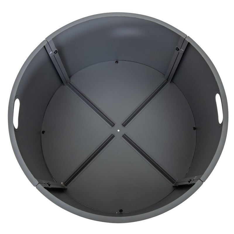 SUNJOY 26 Inch Fire Pit Outdoor Patio Wood Burning Fire Pit with PVC Cover - Gray