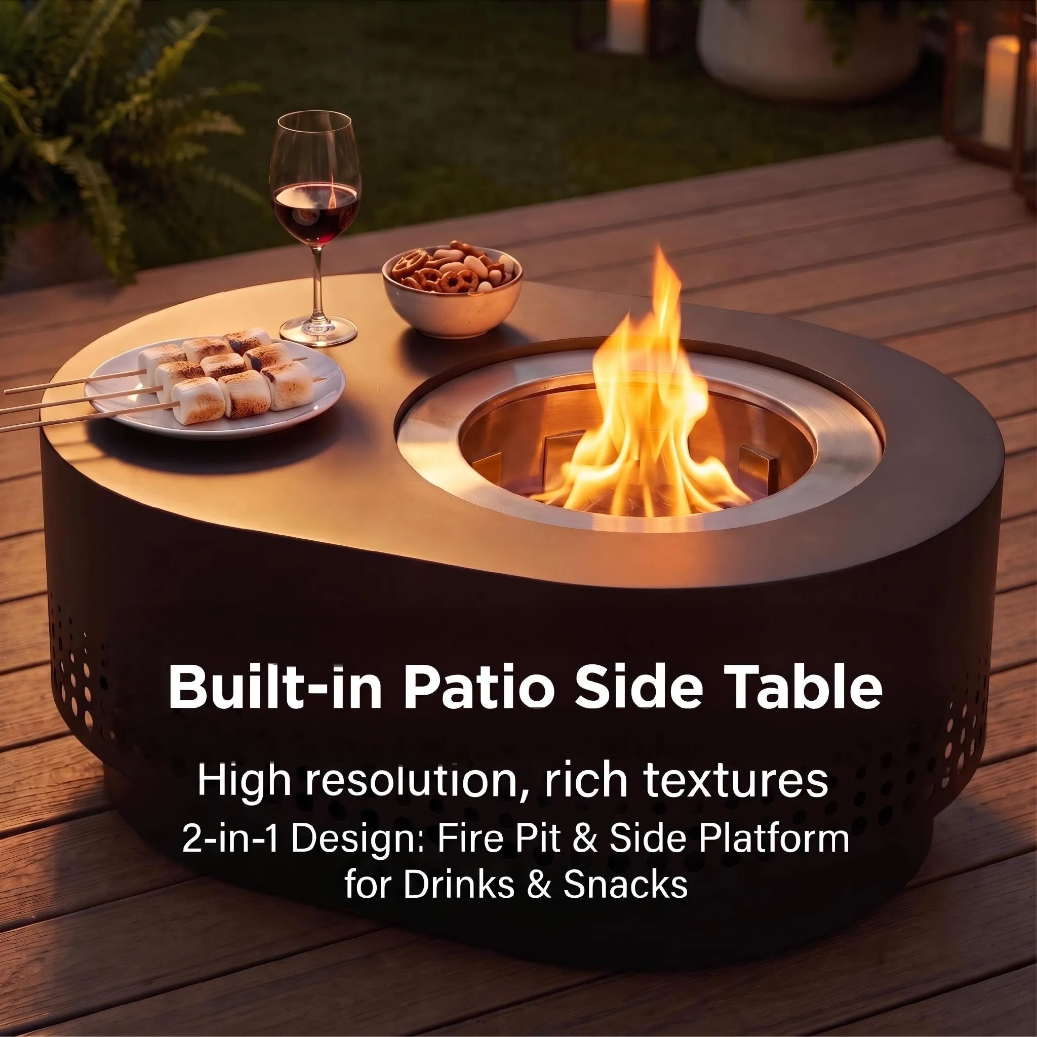 Vulcan Round Stainless Steel Smokeless Fire Pit 38"