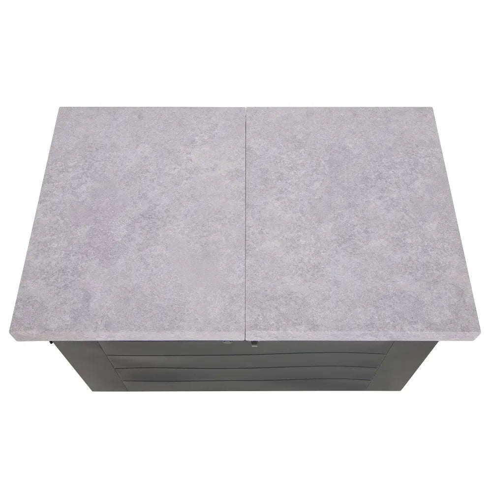 SUNJOY 40 Inch Large Propane Fire Pit Table with Cover and Lava Rocks for Outdoor and Indoor 