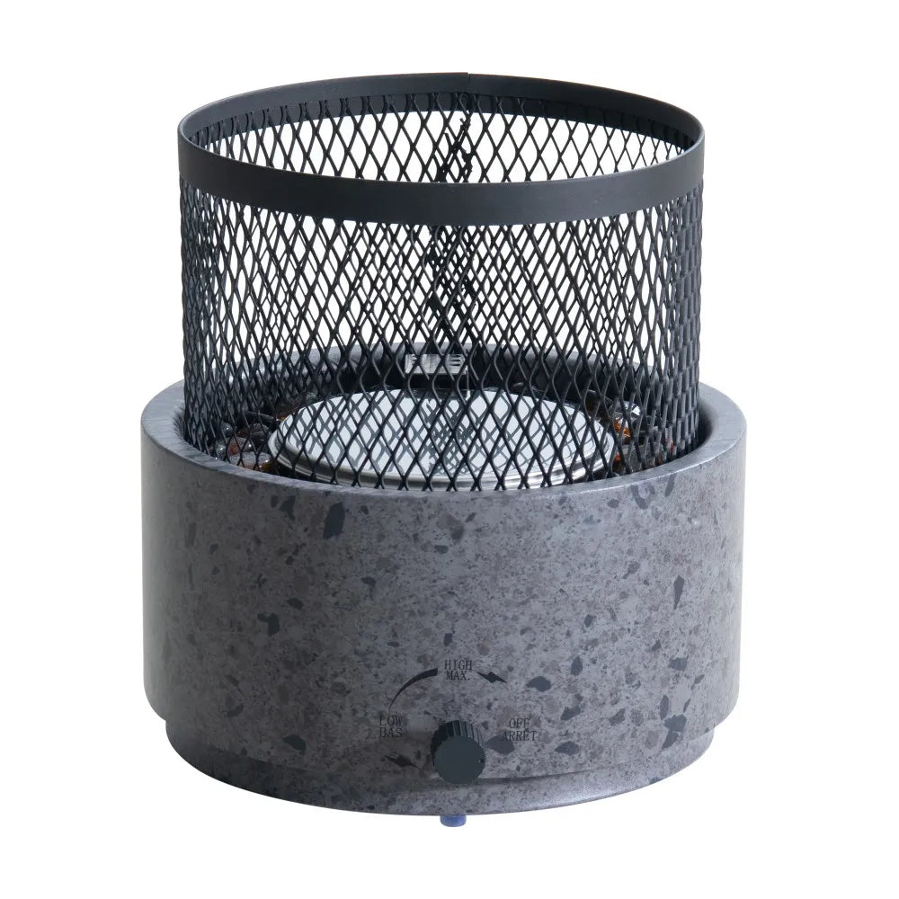SUNJOY 10 Inch Smokeless Tabletop Fire Pit Bottom-Mounted Portable Propane Gas Fire Pit with Two Adjustable Flames 