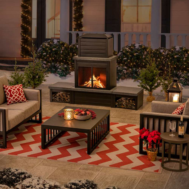 Sunjoy Fire Place | Outdoor Fire Place | Wood Burning Fire Place