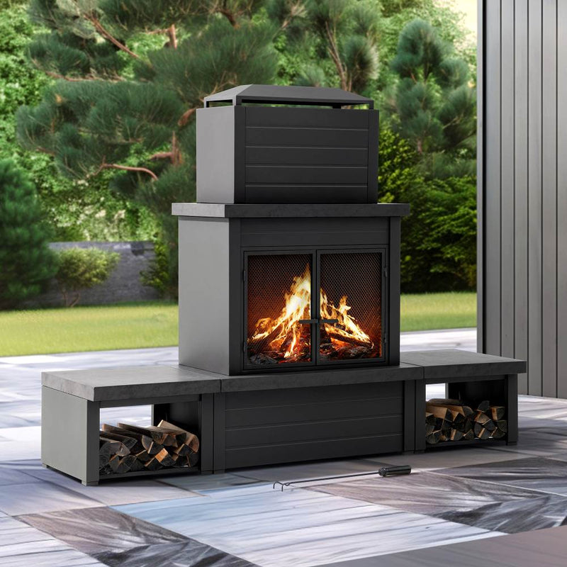 Sunjoy Fire Place | Outdoor Fire Place | Wood Burning Fire Place