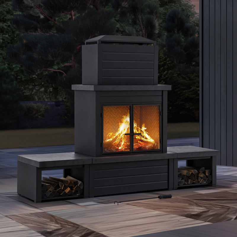 Sunjoy Fire Place | Outdoor Fire Place | Wood Burning Fire Place