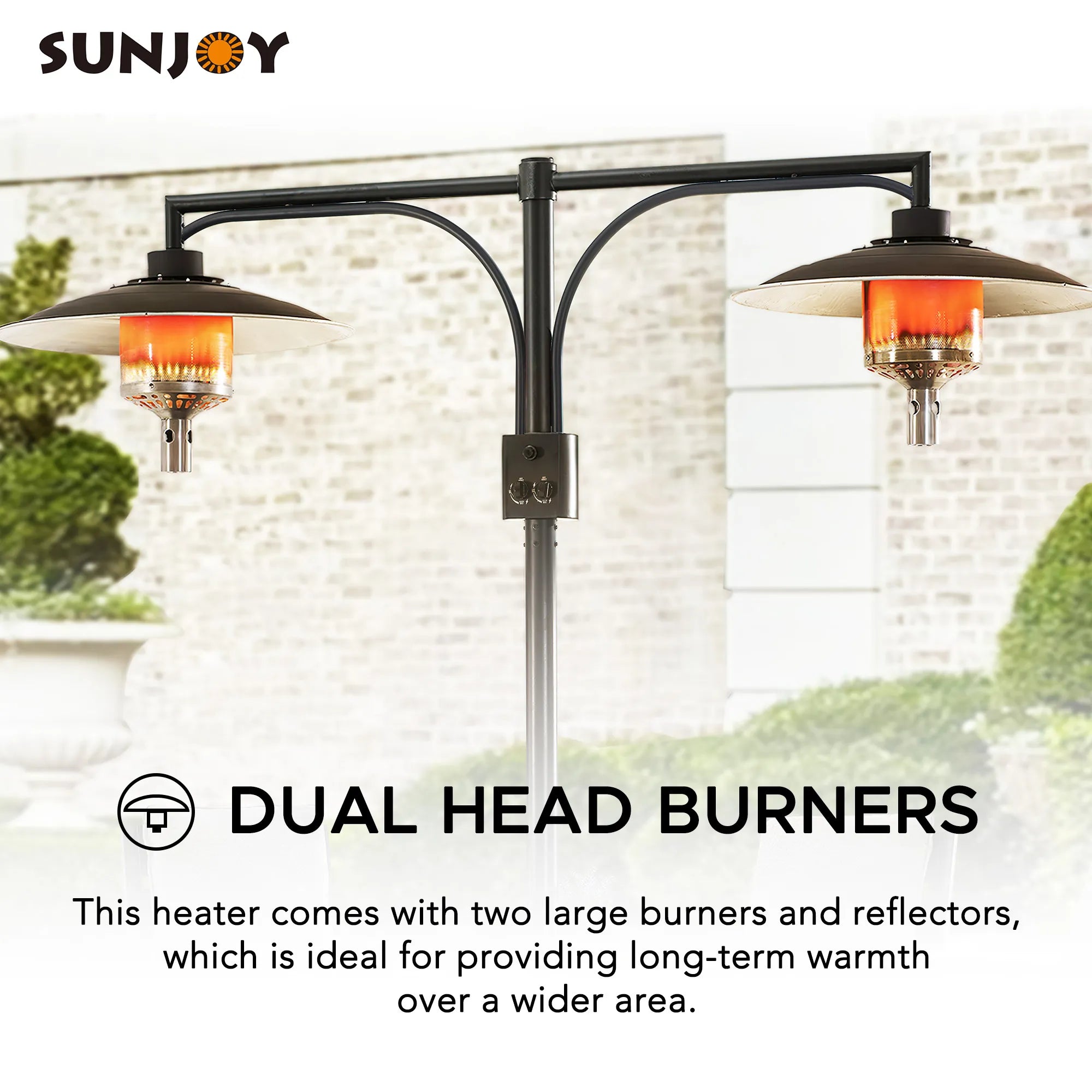 SUNJOY Propane Gas Dual Heater with Table Top 