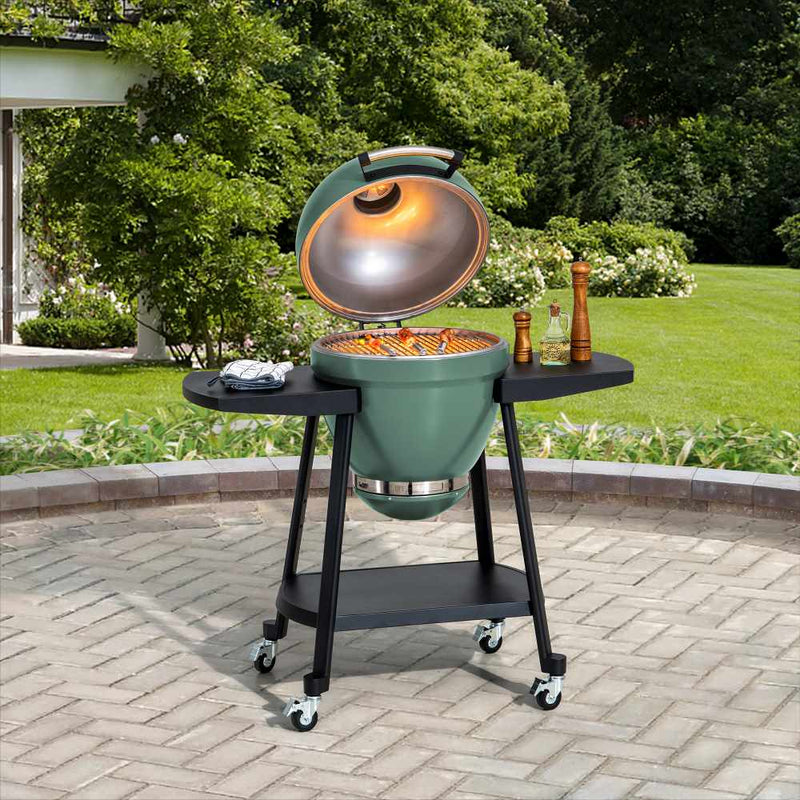 Sunjoy Charcoal Grill | Egg-shaped Outdoor Grill | BBQ Grill Smoker