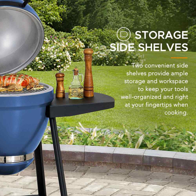 Sunjoy Charcoal Grill | Egg-shaped Outdoor Grill | BBQ Grill Smoker